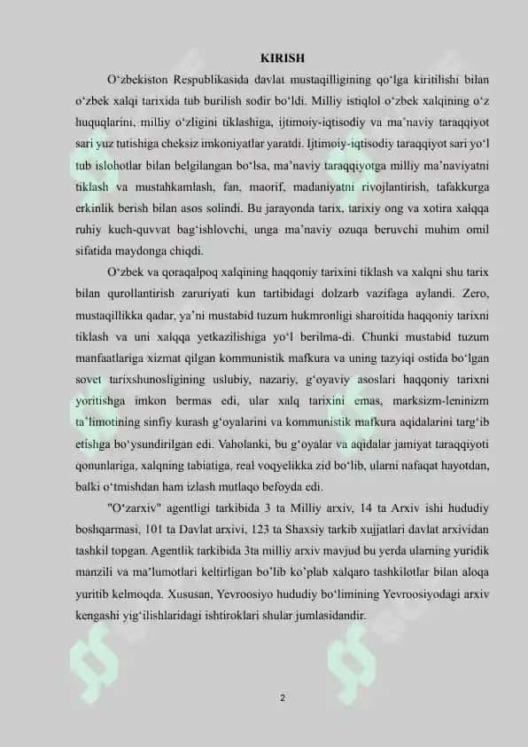 O'ZBEKISTON RESPUBLIKASINING ARXIV SOHASIDA XALQARO HAMKORLIGI 2