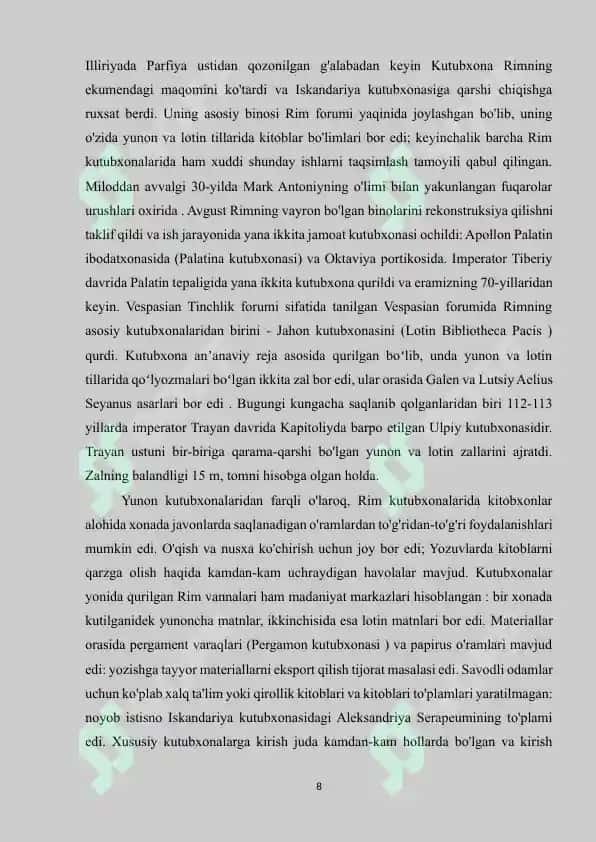 QADIMGI DUNYO ARXIVLARI VA ARXIV-KUTUBXONALAR 8