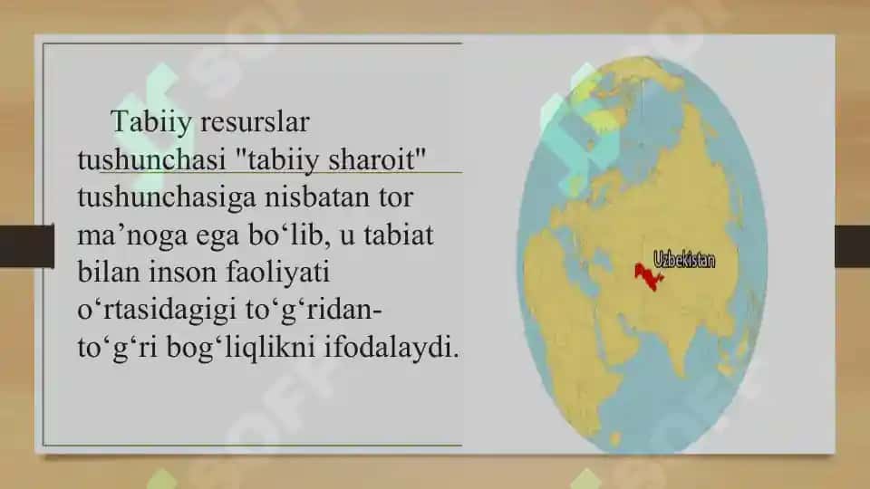 O‘zbekiston tabiiy sharoiti va resurslarini iqtisodiy geografik baholash 3
