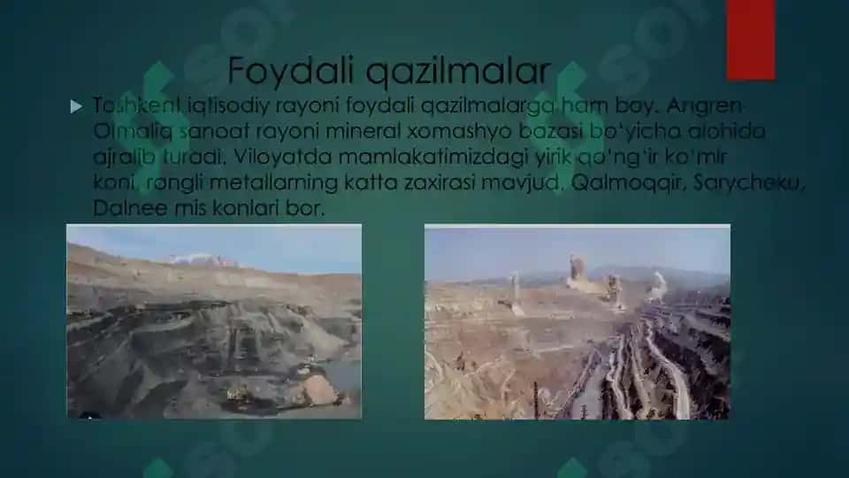 Toshkent iqtisodiy rayoni tabiiy sharoiti va resurslariga iqtisodiy geografik baho berish 6