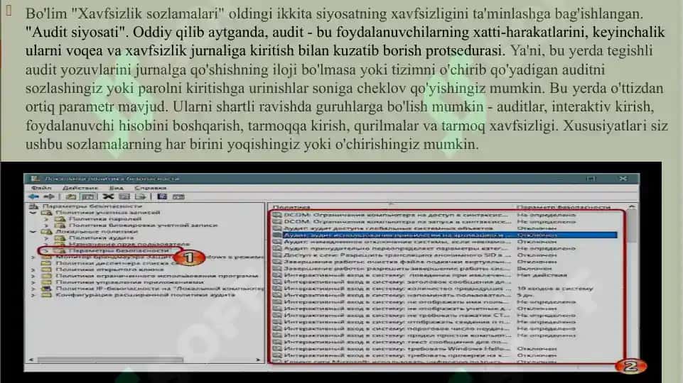 Windowsda xavfsizlik mexanizimlarini sozlash 6