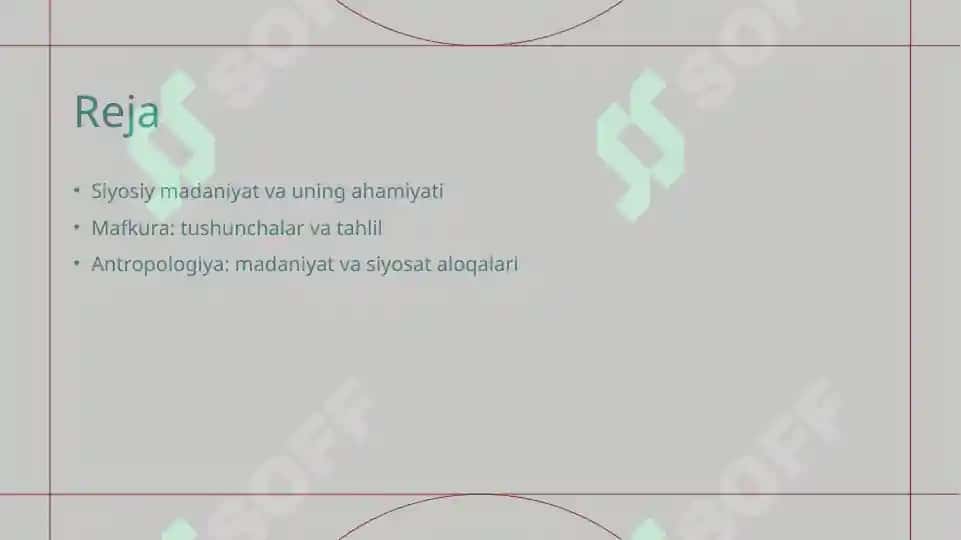 “Siyosiy madaniyat, mafkura va antropologiya” fanining predmeti, maqsad va vazifalari 2