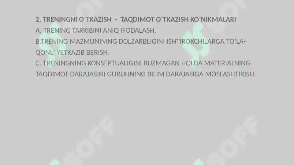 TRENING O’TKAZISH USLUBLARI 4