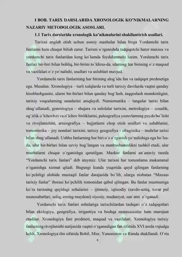 Tarix darslarida xronologik ko'nikmalarni shakllantirish usullari 4