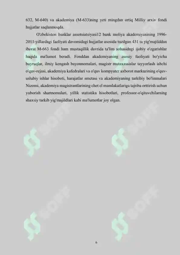 Toshkent shahar Markaziy Davlat arxivini tashkil etilishi va undagi hujjatlar 6