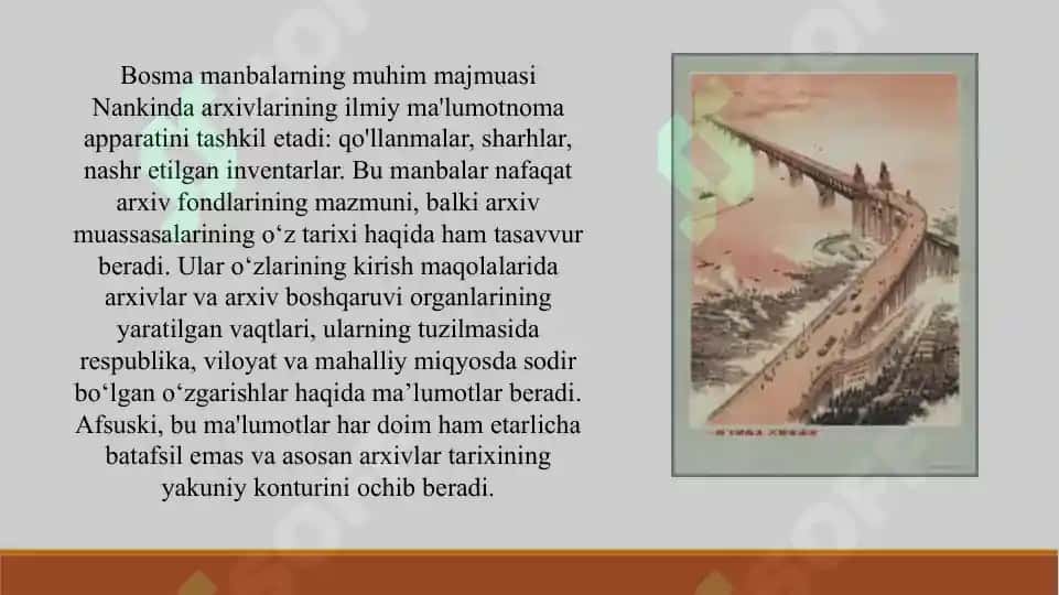 Xitoyda arxiv ishi tarixi 8