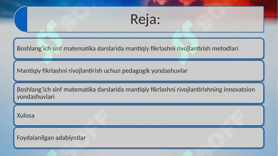 Boshlang‘ich sinf matematika darslarida mantiqiy fikrlashni rivojlantirish xususiyatlari 2