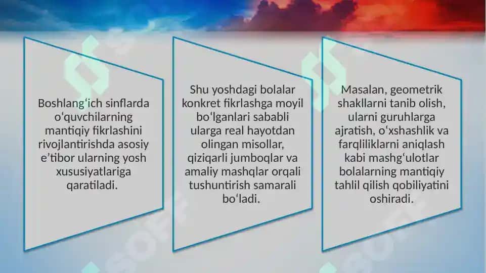 Boshlang‘ich sinf matematika darslarida mantiqiy fikrlashni rivojlantirish xususiyatlari 4
