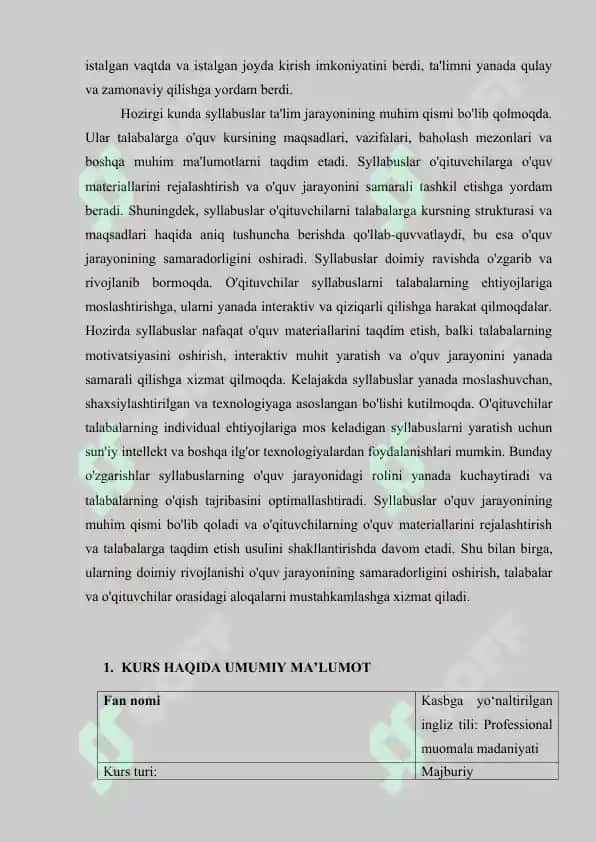 Kasbiy ingliz tilidan dars ishlanmasi 4