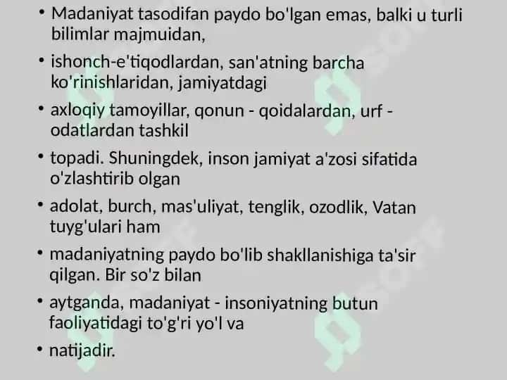 Dunyo xalqlari madaniyatidagi umumiylik  va farqlar. 3
