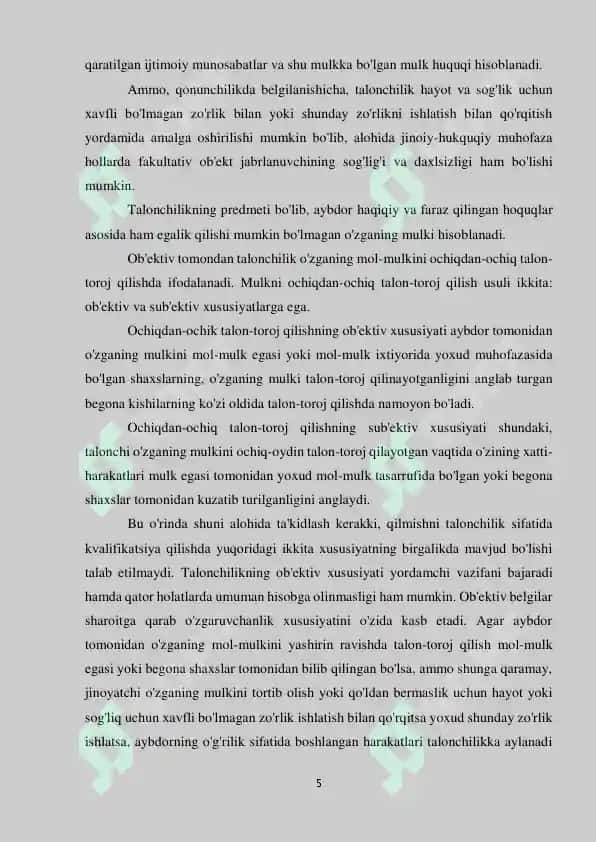 Talonchilik va unga ta'sirining tadqiqoti 4