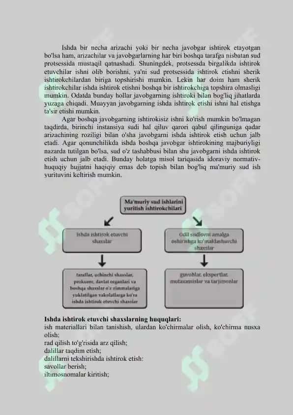 MA'MURIY SUD ISHLARINI YURITISH ISHTIROKCHILARINING HUQUQ VA MAJBURIYATLARI 6