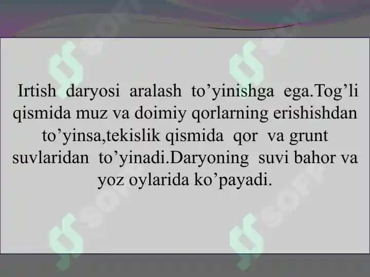 O'rta Osiyo daryolari va ularni to'yinish manbalari 7