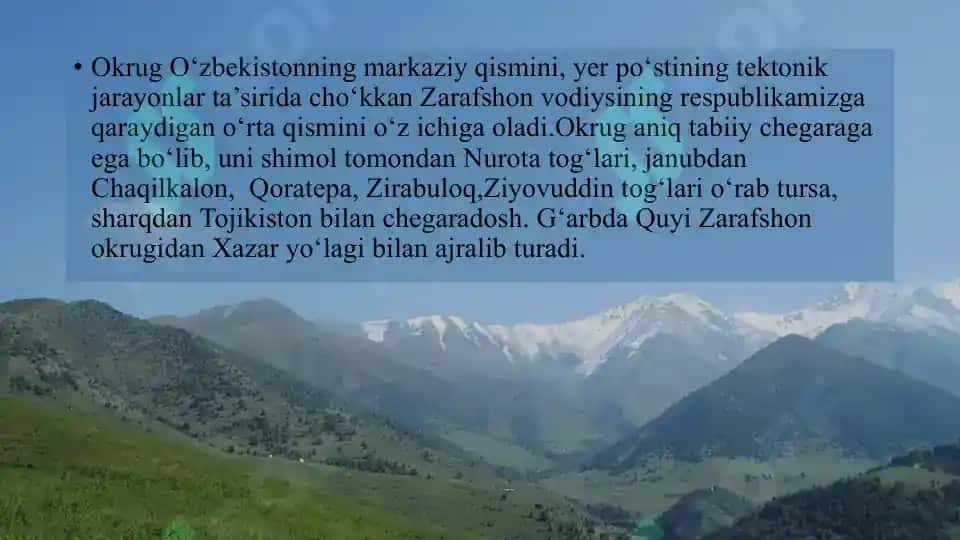 O‘RTA ZARAFSHON TABIIY GEOGRAFIK OKRUGI 3