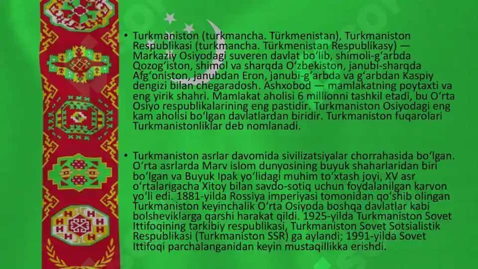 Turkmaniston Respublikasi 2