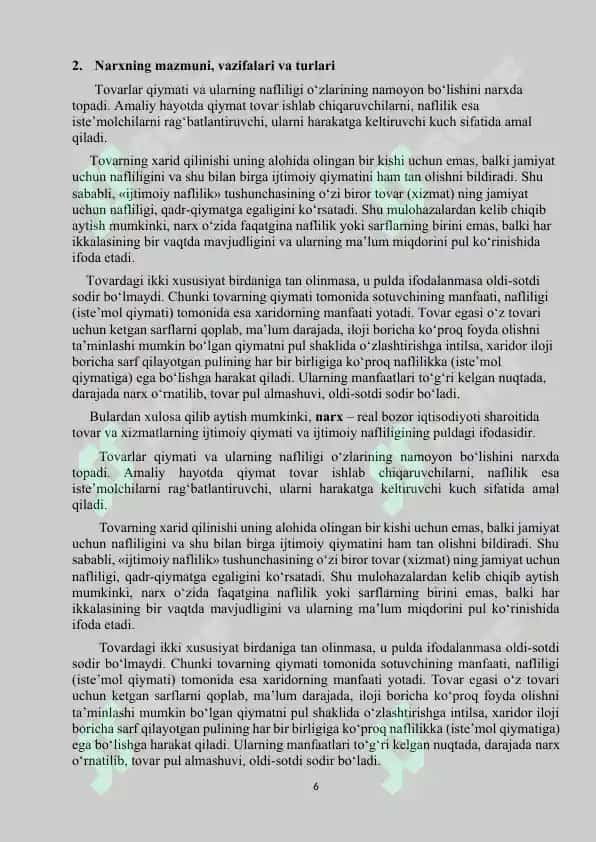 Narxning mohiyati va shakllanish xususiyatlari 6