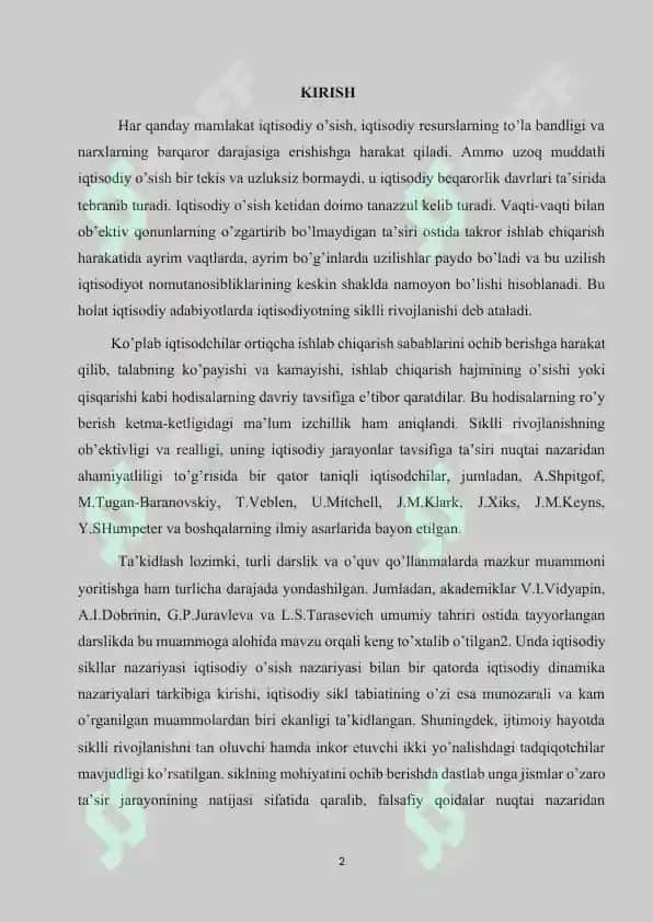 Iqtisodiyotning siklliligi ba Makoiqtisodiy barqarorlik 2