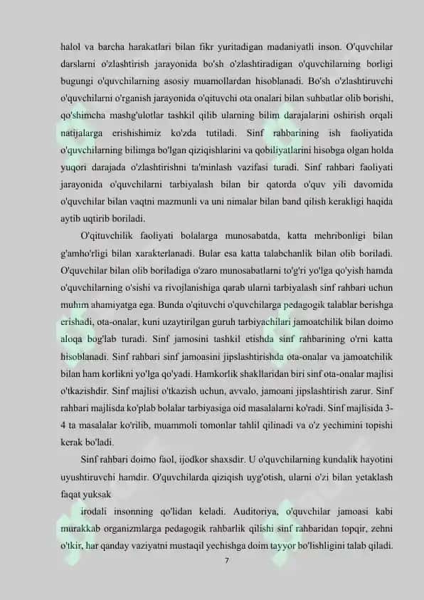 Sinf rahbarining ma'naviy-ma'rifiy ishlarida sharq mutafakkirlari asarlaridan foydalanish 6
