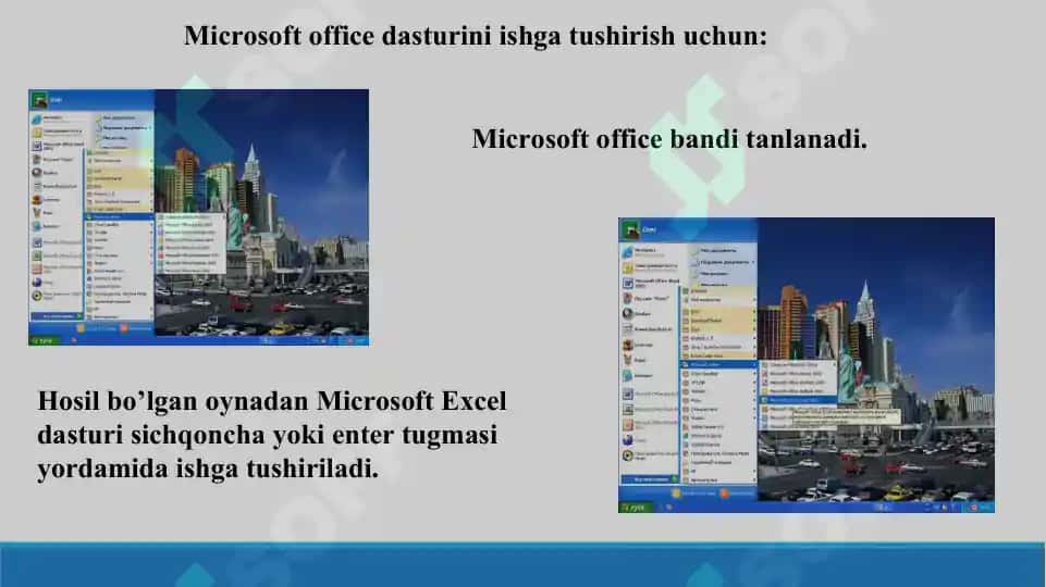 MS Excel dasturi imkoniyatlari, qo‘llanish sohalari. Taqdimot 12 bet. 2