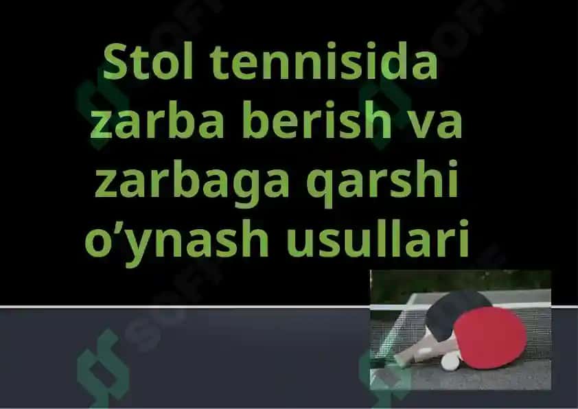 Zarba berish va zarbaga qarshi o'ynash usullari 2