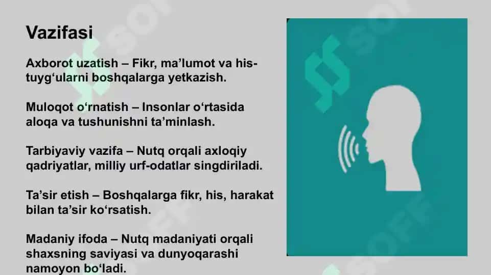 NUTQ VA NOTIQLIKNING O'ZIGA XOS XUSUSIYATLARI 3