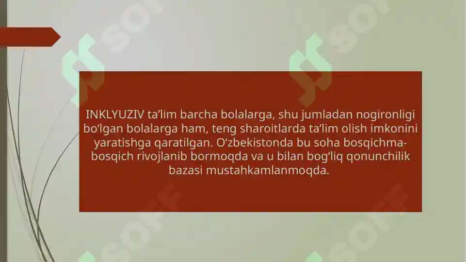 O’ZBEKISTONDA INKLYUZIV TALIMNING ME’YORIY HUQUQIY BAZASINI TAHLIL QILISH 2
