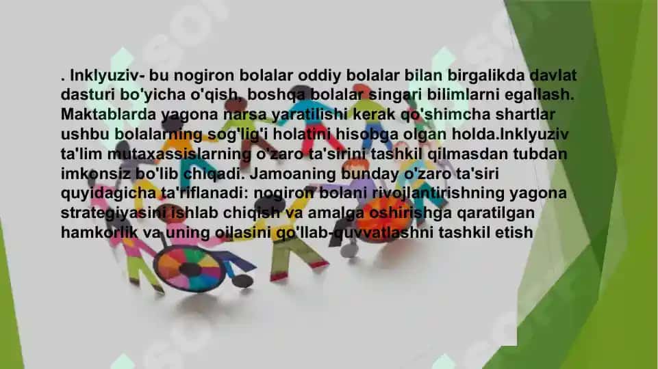 O’ZBEKISTONDA IMKONIYATI CHEKLANGAN BOLALAR UCHUN INKLYUZIV TA’LIM 3