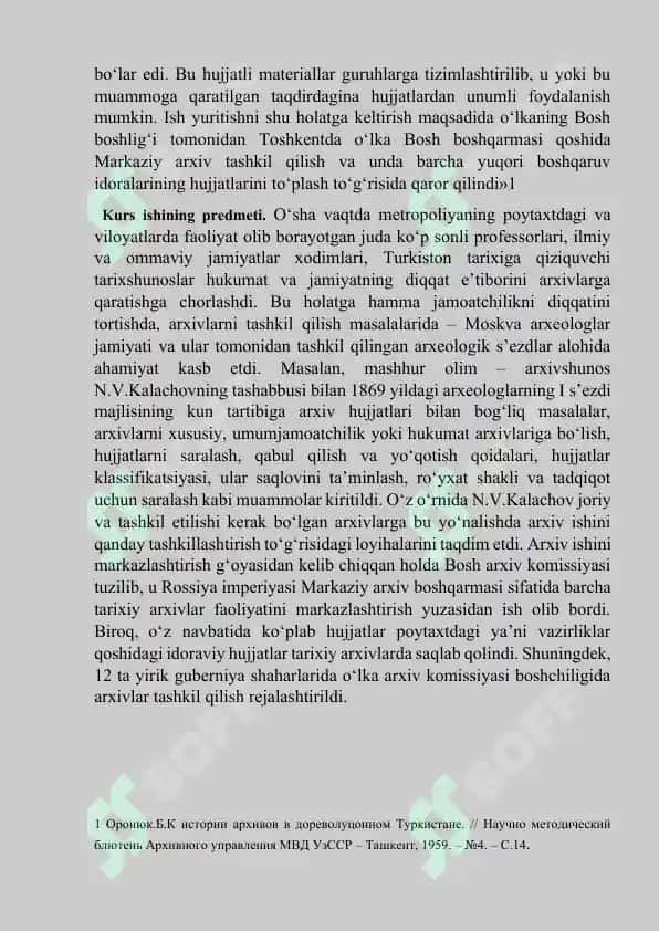 Turkistonda 1867-1917 yillarda arxiv ishi tarixi 3