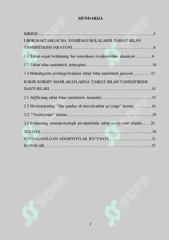 Xorijiy mamlakatlarda tabiat bilan tanishtirish dasturlari. 2