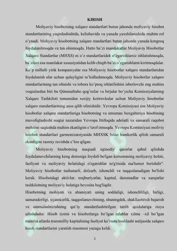 Moliyaviy hisobotning xalqaro standartlari 2