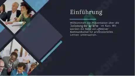 Die Bedeutung der Sprache im Kurs: Effektive Kommunikation für professionelles Lernen 2