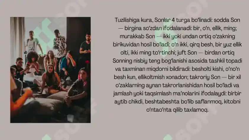Son lotin tili va grek son old qo'shimchalar 6