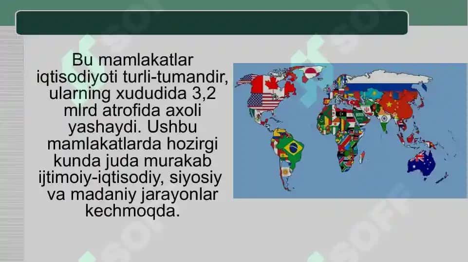 Jahon xo‘jaligida rivojlangan mamlakatlar iqtisodiyoti 3
