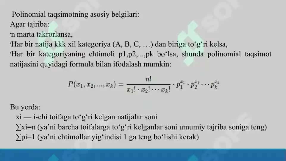Polinomial taqsimot. Taqdimot+Savol-javob+Test+Krossword. 30 bet. 4