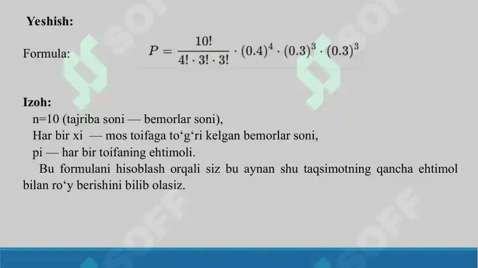 Polinomial taqsimot. Taqdimot+Savol-javob+Test+Krossword. 30 bet. 7