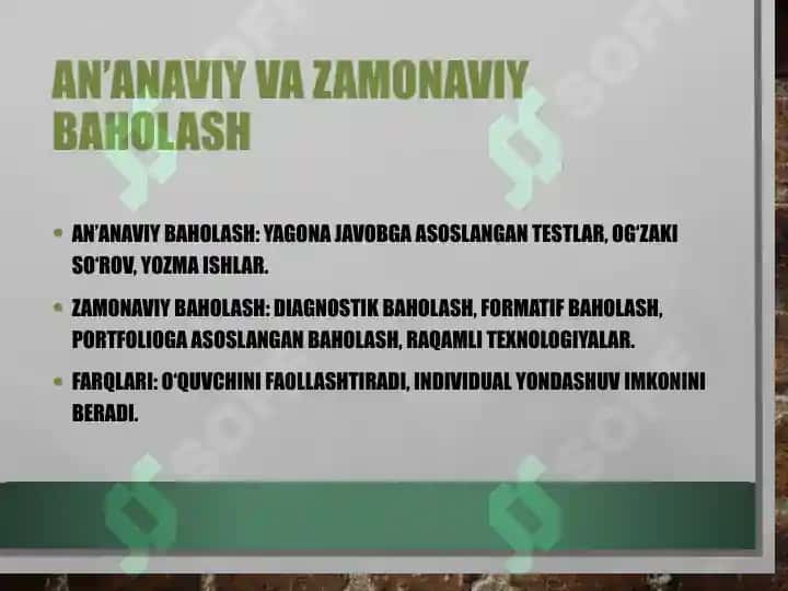 Tabiatshunoslik darslarida o'quvchilar bilimini nazorat qilish va baholashning zamonaviy usullar 4