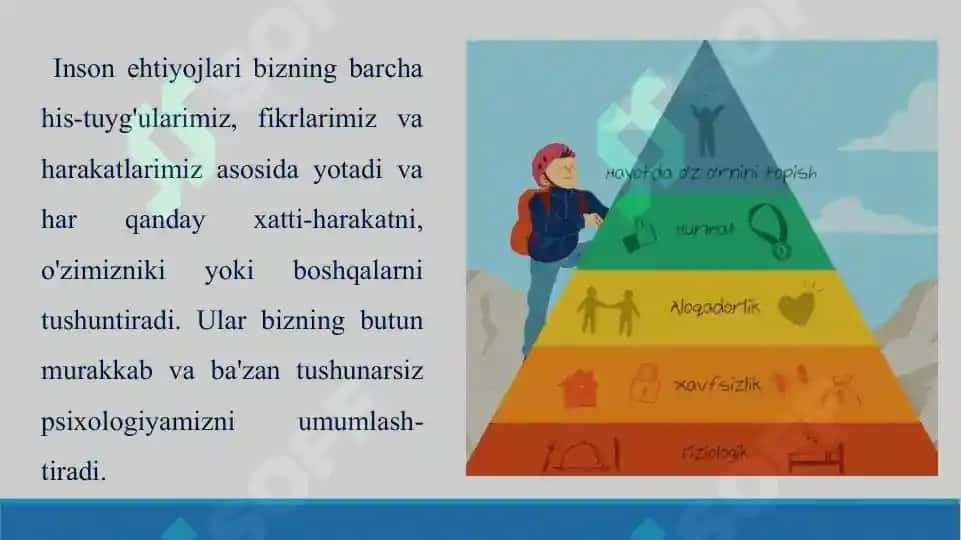Ehtiyoj. Motiv va motivatsiyalar. Taqdimot 14 bet. 4