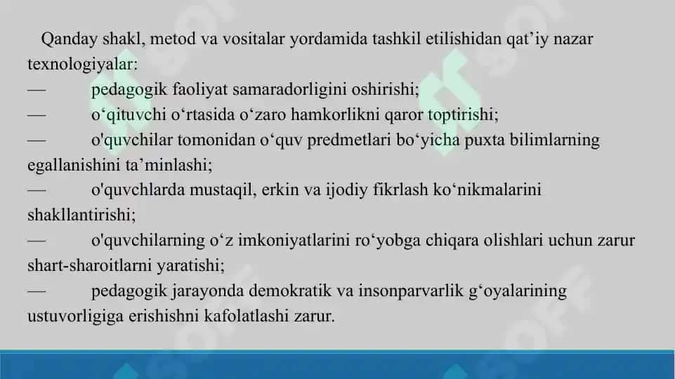 Ta’lim metodlari tasnifi. Taqdimot 18 bet, topshirig'i bilan 4