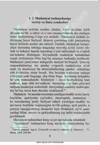 MADANIYAT SOTSIOLOGIYASI 8