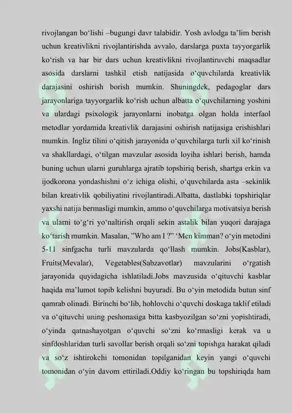 Kreativ yondashuv asosida òqitish metodlari 2