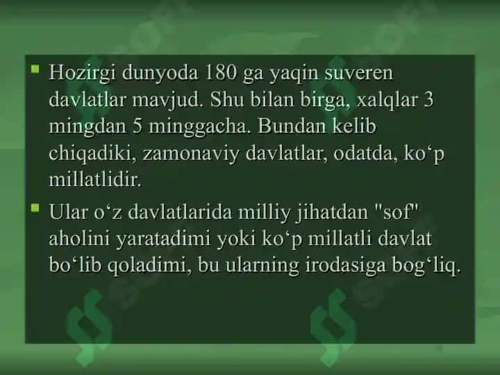 Millat madaniy-psixologik birlik sifatida 3