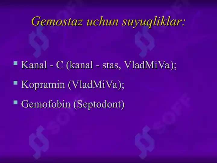 Ildiz kanallari tizimiga medikamentoz  ishlov berishda qo’llaniladigan antiseptiklar. Ildiz kanallar tizimini plombalash. 8