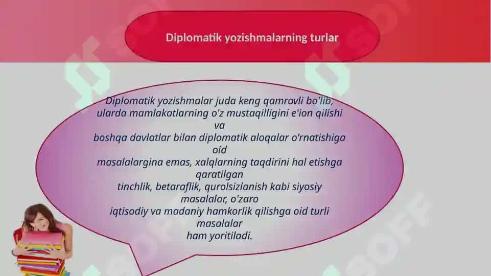 Diplomatik yozishmalar DAVLAT TILIDA DIPLOMATIK YOZISSHMALARNI AMALGA OSHIRISH 2