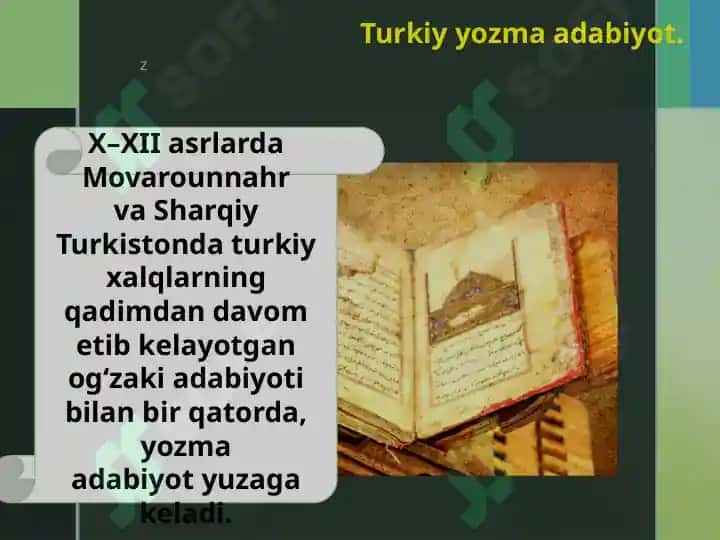 IX-XII aslarda turkiy yozma adabiyot 2