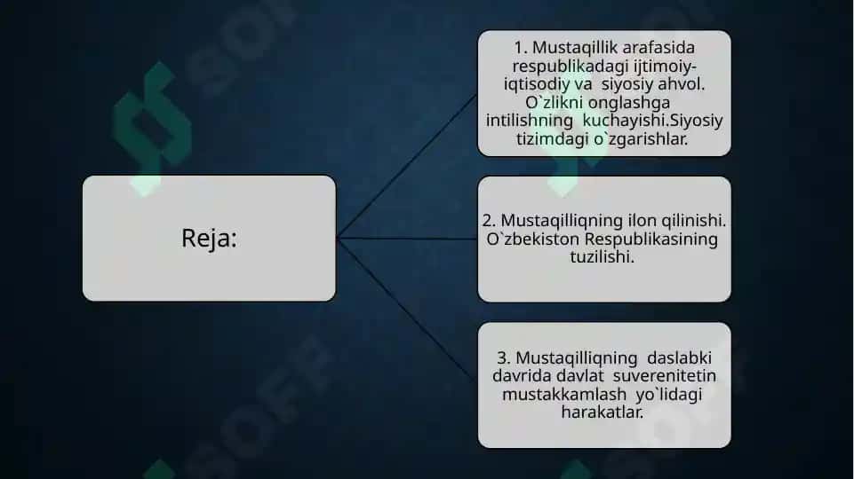 Mustaqil O‘zbekiston Respublikasining tashkil topishi va o‘ning tarixiy ahamiyati 2