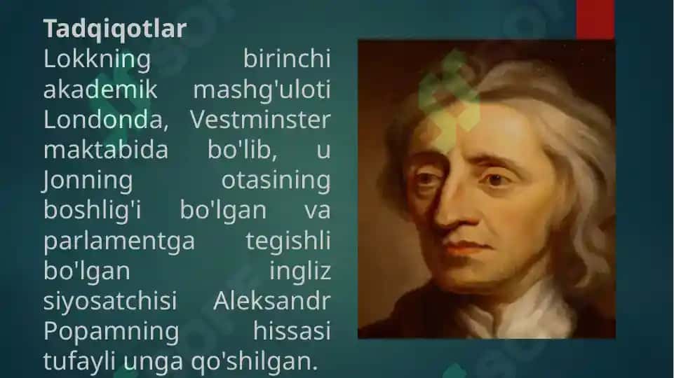 John Lockening Tabiiy qarashlari va uning Yevropa ilm-faniga ta’siri 5