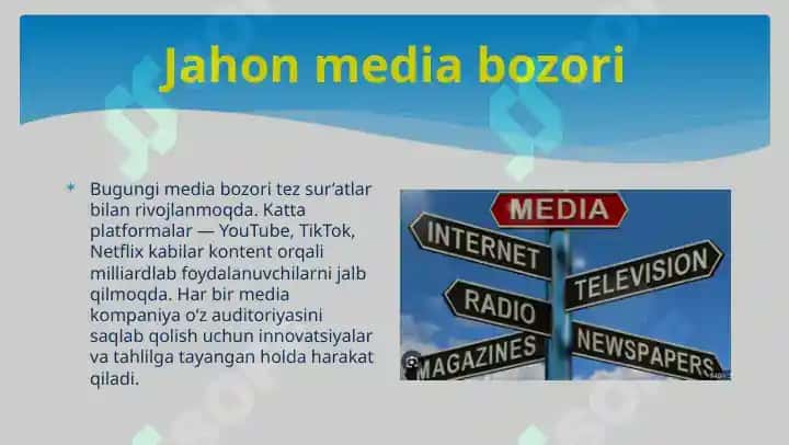 Jahon media va axborot makonida raqobat muhiti 4