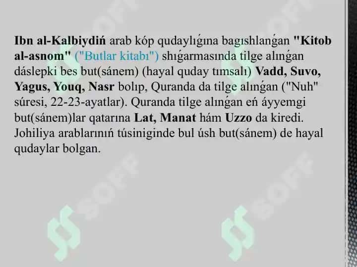 ISLAM DINI TARIYXÍ HÁM ÁHMIYETI. 6