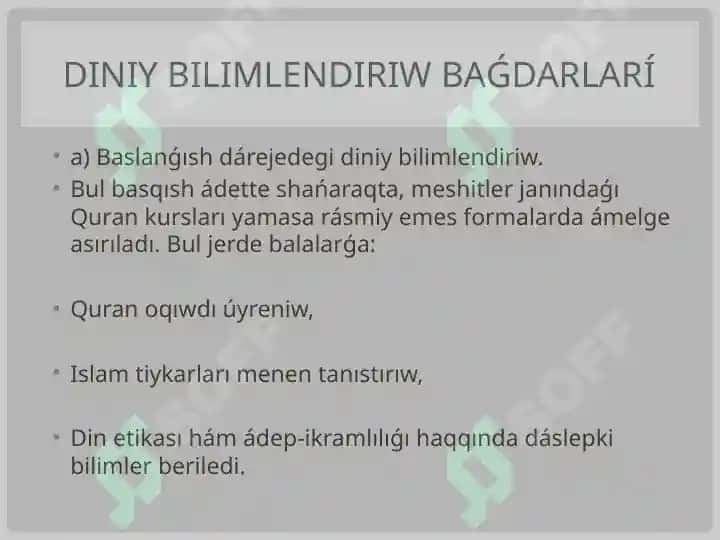 DÚNYALIQ BILIMLER HÁM DINIY ISENIM BIRLIGINE ERISIWDIŃ AHMIYETI 8