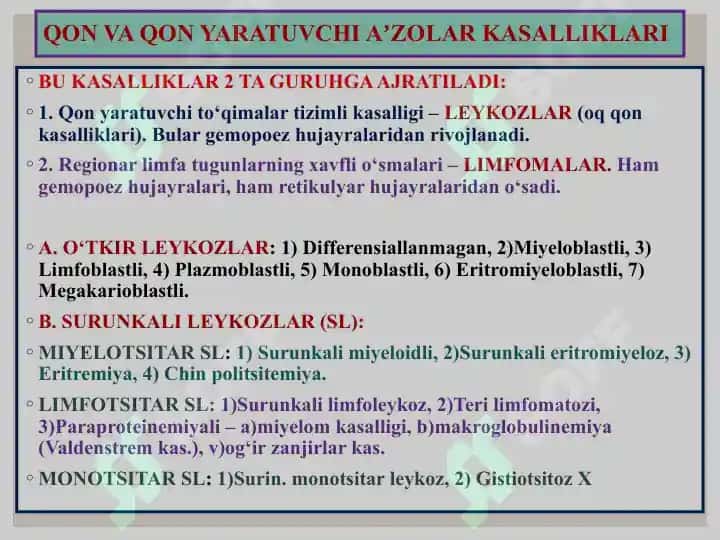Leykoz anemiya 3